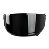 Casco de Motocicleta Negro con Lente Grande Color Té Negro con Recubrimiento Plateado, Accesorios Coloridos para Motocicleta para Montar, Unisex, Visión Nocturna, Transmite Luz