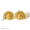 Pendientes Distintivos Estilo Ins Europeo y Americano Pendientes de Caracola Espiral Pendientes de Acero Inoxidable para Mujer Joyería Chapada en Oro de 18k Pendientes Transfronterizos