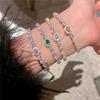Pulsera de Zirconia con Baño de Oro Real Microincrustado de Diamantes Completos Dongdaemun Pulsera de Lujo de Gama Alta Pulsera Elegante