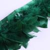 Suministro de fábrica DIY pieza de fuego blanca de plumas tira de tela de plumas alfombrilla antideslizante para coche accesorios de ropa materiales decorativos