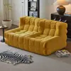 Sillón Individual Transfronterizo para Sala de Estar, Dormitorio, Balcón, Sofá Perezoso Estilo Waffle, Sofá de Esponja Comprimida Empacado en Rollo