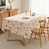 Toalha de Mesa Floral Fresca e Simples, Impermeável e à Prova de Óleo, Jogo Americano de Mesa de Jantar Sem Lavagem, Novo Modelo 2026, Toalha de Mesa de Centro de Luxo Leve de Alta Qualidade