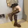 Botas largas de moda para petite, nueva colección otoño/invierno 2026, con plataforma gruesa, que alargan la figura, estilizan, de caña alta, convertibles y de estilo ecuestre.