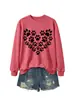 Amazon Wish Estación Independiente Moda Casual Versátil Divertido Perro Corazón Estampado Cuello Redondo Manga Larga Sudadera con Capucha Comercio Exterior