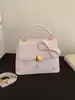 2026 Bolso Cuadrado Pequeño Nuevo Elegante y Estiloso con Estampado Girly de Diseño Sencillo, Bolso para Mujer de Hombro Único Cruzado con Lazo
