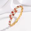 Pulsera de moda transfronteriza pulsera de joyería para mujer pulsera acero inoxidable con taladro hueco hebilla de acero titanio joyería simple coreana