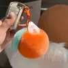 Peluche de imitación de conejo Rex Melocotón te hace feliz llavero de coche colgante de fruta bola de peluche linda adornos para bolsa regalo de Año Nuevo
