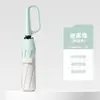 Paraguas creativo con hebilla de anillo de apertura manual al 70% de descuento, protección solar, doble uso para lluvia y sol, paraguas de negocio con recubrimiento negro, sombrilla de estilo japonés simple al por mayor