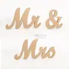 Artesanías de Madera Adornos Mr&Mrs Letras Inglesas Suministros para Bodas Día de San Valentín Accesorios para Bodas Artesanías de Madera