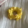Scrunchie de Cor Sólida Estilo Macaron Coreano, Suave e Versátil, Não Danifica o Cabelo, Alta Elasticidade, Prende de Rabo de Cavalo Preguiçoso