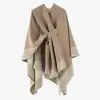 2025 Nuevo Estilo Shawl Artístico de Viaje de Pueblo Acuático Jiangnan Otoño e Invierno Shawl de Punto Imitación Cachemir con Tacto de Alta Gama y Calidez