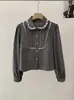 Camisa de Manga Larga con Cuello de Muñeca y Adorno de Encaje de Omalai, de Botones Solos, Nueva Llegada Primavera 2026, Top 5936