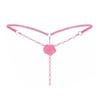 Tangas de perlas sexys encaje tentación totalmente transparente Ropa interior de entrepierna abierta para mujer sexy Estimulación de perlas entrepierna abierta Pantalones T