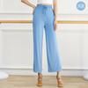 Calça Modal Nuvem Wide Leg Cintura Alta Reta Stretch Calça para Prática de Dança Moderna Calça para Dança Clássica Calça Yoga