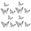 Copa de Vino Estéreo 3D Mariposa Tarjeta Punto Brillante Boda Pared Dorada Pegatina Hermosa Tarjeta de Mesa Decoración de Pastel y Ramo Mariposa en Stock
