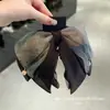 Clipes de Garra para Rabo de Cavalo com Laço de Strass Nova Coleção Primavera/Verão 2026 Feminino Elegante para Parte de Trás da Cabeça Estilo Girl