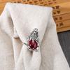 Una generación de anillo de Garnet vintage valiente anillo de Ágata roja estilo nacional valiente anillo para hombres y mujeres anillo de vida