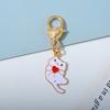 Chaveiro de Gato Apaixonado de Desenho Animado Anti-perda Pingente para Celular Pen Drive Airpods Pingente Decorativo para Bolsa Pequeno Presente