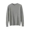 Suéter de Lana Pura con Cuello Redondo Engrosado para Hombre, Suéter Pulóver Holgado, Nuevo Estilo Otoño e Invierno, Suéter de Cachemira, Prendas de Punto Base Casual