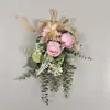 Decoraciones de Flores de Dalia para Primavera y Verano, Adornos Artificiales de Rosa en Forma de Lágrima, Colgantes de Pared para Decoración del Hogar, Decoraciones de Pared