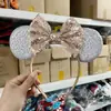 Tiara de desenho animado fofa transfronteiriça lantejou laço tiara de festa Acessórios de cabelo de feriado da Amazon pequenos acessórios de cabelo frescos