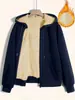Colección Otoño/Invierno Nueva Transfronteriza Europea y Americana TK Amazon: sudaderas populares con capucha de forro polar cálido y ropa de abrigo para mujer
