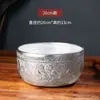 Tazón de lata para agua potable tailandesa vajilla importado de Tailandia estilo del Sudeste Asiático Dai plata Pao Ruda tazón tazón para postre de batido