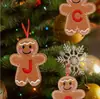 Nuevos Adornos Colgantes Decorativos de Hombre de Jengibre Navideño Adornos Colgantes para Decoraciones del Árbol de Navidad Hombre de Galleta con Letra Navideña
