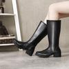 Botas Martin de Invierno Británicas con Forro Polar Botas de Caña Alta para Hombre Botas de Guardia de Honor para Hombre Estilo Coreano Combinables Botas de Algodón para Mujer