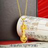 Colgante de Calabaza de Oro Arena Vietnamita Vajra Pestle Pixiu para Mujeres Que No Se Desvanecerá Wei*Xue Mismo Estilo Collar Chopard de Latón