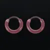 Pendientes de Resina para Perforación de Oreja de Aro Liso, No Necesitas Quitártelos al Dormir, Adecuados para Perforación de Oreja, Agujas Anti-Obstrucción, Hebillas de Oreja Transparentes Coloridas Invisibles