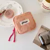 Bolsa de Maquiagem Xadrez de Alto Padrão Estilo Coreano Bolsa de Armazenamento para Mesa de Estudante Bolsa Quadrada Pequena Bolsa Portátil para Batom Bolsa de Armazenamento