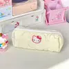 Estuche de Lápices con Cremallera del Gato Kt Japonés Bolsa de Papelería Popular del Pequeño Libro Rojo Bolsa Rosa Girly para Maquillaje