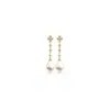 Pendientes de Clip de Moda Populares Transfronterizos con Borlas, Flor de Cuatro Hojas Elegantes, Pendientes de Clip Clásicos, Personalidad Exquisita, Pendientes Frescos de Nicho