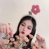 Zhao Lusi Mismo Estilo Diadema Sonido Shake Rojo en Línea Sen Mujeres Lindo Tridimensional Flor de Cachemira Accesorios para el Cabello Diadema Coreana Lavada Estudiantes