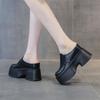 Meias-pantufas sem salto para mulheres 2026 Novo estilo de primavera Simples Casuais Moda Sapatos femininos com sola grossa que aumentam a altura