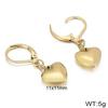 Conjunto de pendientes de acero inoxidable con forma de corazón para mujer, joyería de estilo sencillo con forma de rueda de tarjeta, cadena de clavícula, pequeños pendientes de amor