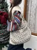 510172 Bolso Cruzado de Peluche en Forma de Corazón, Nuevo Bolso de Compras Otoño e Invierno, Bolso Cruzado de Hombro de Lona de Gran Capacidad