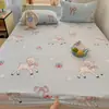 Lençol de Cama de Leite Espesso de Inverno Ajustado Peça Única Quente Cobertura de Lençol de Cama de Coral Fleece Cobertura de Colchão com Veludo Adicional Cobertura Protetora Conjunto de Três Peças