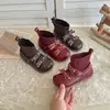 Botas Nuevas para Niños Primavera y Otoño 2026 Lindos Cuadros Lazo Botas Tipo Calcetín Niña Pequeña Niña Bebé Suela Suave Elegantes Botas de Piel