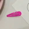 Pinza para el pelo de 5 cm, simple, colorida, con forma de gota de agua, pintada en spray, pinza Bb para niños, pinza para el pelo de niña, pinza lateral para flequillo de estudiante, accesorio para el pelo