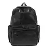 Mochila Atacado Transfronteiriço PU Moda Retrô Cor Sólida Grande Capacidade para Homens e Mulheres, Mochila Tendência para Viagens de Curta Distância, Bolsa para Computador