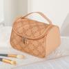 Bolsa de Cosméticos de PU Repujada Personalizada para el Hogar, Bolso de Mano de Viaje de Gran Capacidad para Artículos de Aseo, Cosméticos, Bolsa de Cosméticos