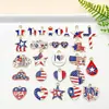 Travessia Criativa 4 de Julho Dia da Independência Série Bandeira Americana Pingente de Liga Chaveiro DIY Pingente Acessórios de Joias