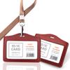 Porta Credencial de Piel Genuina, Credencial de Trabajo, Porta Credencial de Empleado Personalizado, Credencial de Trabajo, Lanyard para Credencial de Trabajo Personalizado, Credencial, Porta Marca de Fábrica