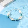 Pulsera Ojo de Concha Estilo Bohemio Nuevo Transfronteriza Cuerda de Mano Tejida de Algodón Estrella de Mar Venta Caliente Estilo Vacaciones de Playa