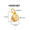 Plata Esterlina S925 Chapada en Oro Oro Antiguo Carácter de Bendición Fortuna y Paz Colgante de Calabaza Carrito Pequeño Pulsera DIY