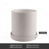 Moderno Sencillo Ins Estilo Nórdico Verde Mate Planta con Plato Distintivo Creativo Suculenta Cerámica Rosa Verde Maceta Cilíndrica