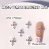 Nuevas Joyas Metálicas para Uñas con Diseño de Cruz de Diamante, Corazón de Cuervo, Color Personalizado, Accesorios para Uñas de Cruz, Venta al por Mayor