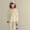 Pijama de gaze para bebê primavera e verão, roupas infantis de algodão, conjunto de duas peças para meninos e meninas